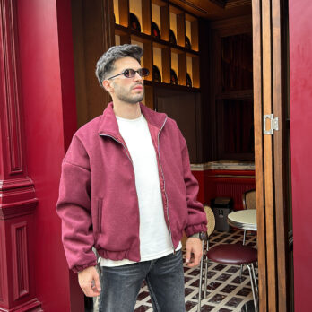 Bordo Bomber Ceket
