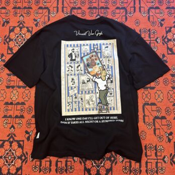 Siyah Vincent Van Gogh Tablo T-shirt