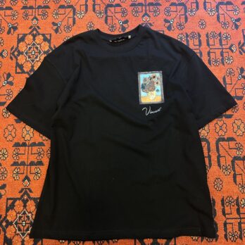 Siyah Vincent Van Gogh Tablo T-shirt