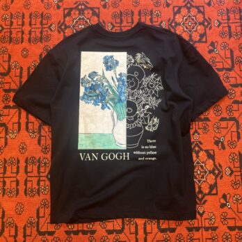 Lacivert Vincent Van Gogh Patçh T-shirt