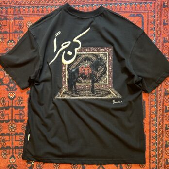Siyah Horse Halı Patçh T-shirt