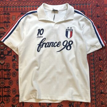 Ekru France Zidane 10 Forma T-shirt