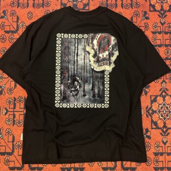 Siyah Horse Püskül Patçh T-shirt