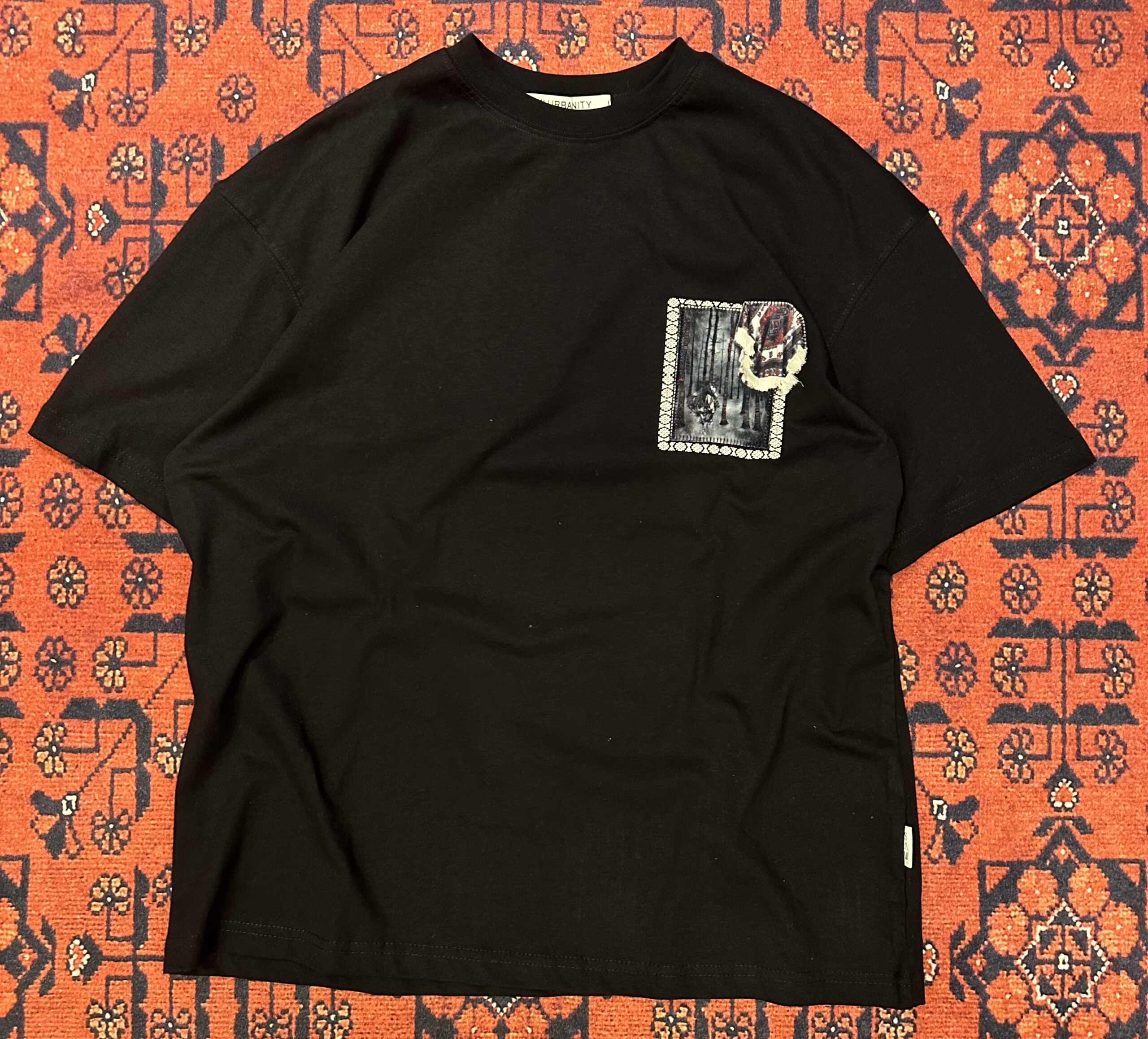 Siyah Horse Püskül Patçh T-shirt - Görsel 2