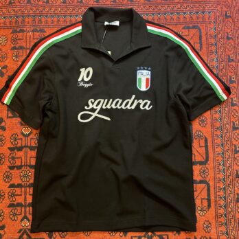 Siyah İtaly Baggio 10 Forma T-shirt