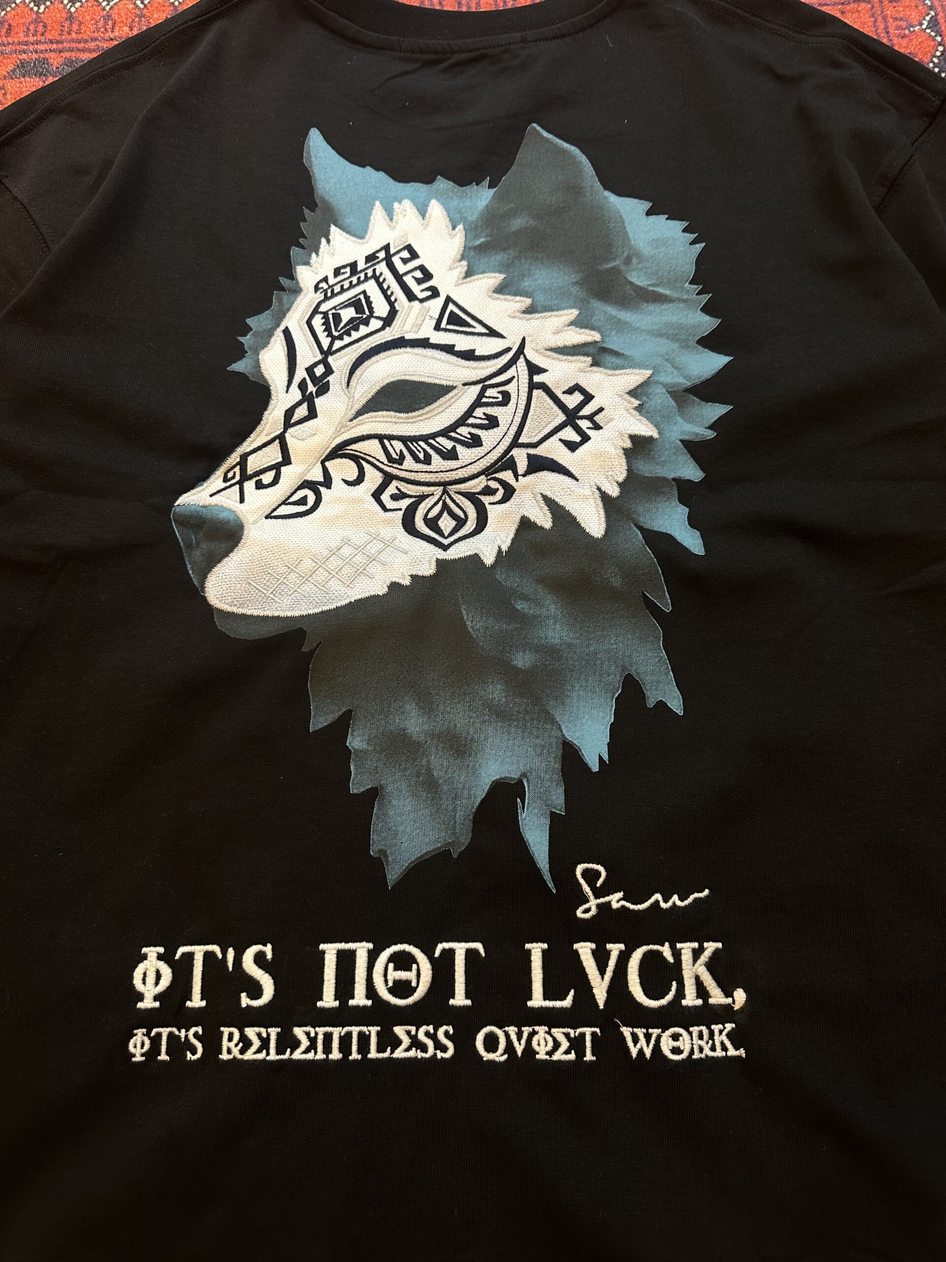 Siyah Kurt Patçh T-shirt - Görsel 3