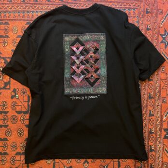 Siyah Privacy Halı Patçh T-shirt