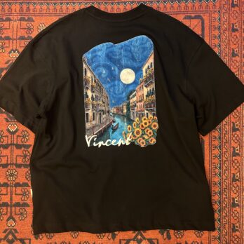 Siyah Vincent Art Patçh T-shirt