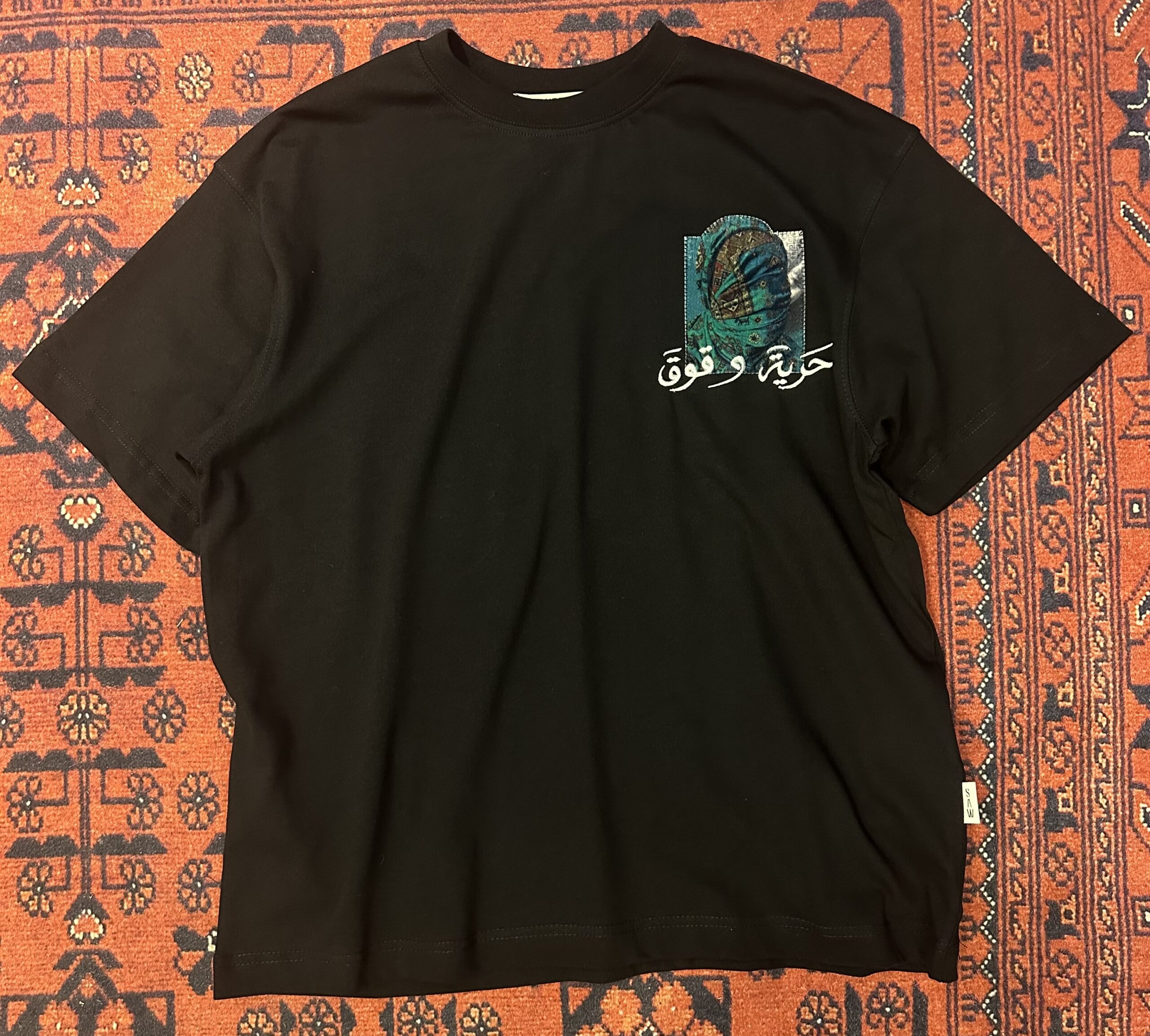 Siyah Etnik Hürriyet Patçh T-shirt - Görsel 2